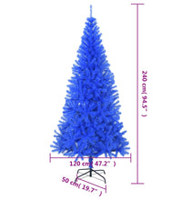Künstlicher Weihnachtsbaum mit Ständer Blau 240 cm PVC