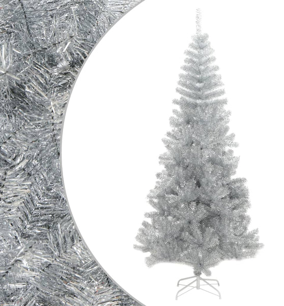 Künstlicher Weihnachtsbaum mit Ständer Silber 240 cm PET