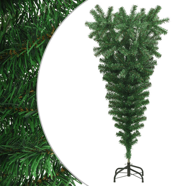Künstlicher Weihnachtsbaum mit Ständer Umgekehrt Grün 150 cm