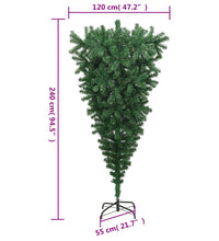 Künstlicher Weihnachtsbaum mit Ständer Umgekehrt Grün 240 cm