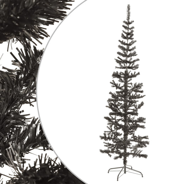 Schlanker Weihnachtsbaum Schwarz 180 cm