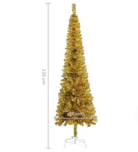 Schlanker Weihnachtsbaum Golden 120 cm