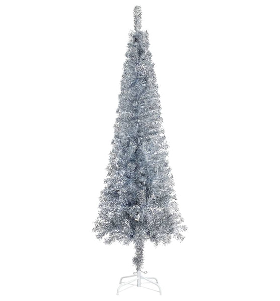 Schlanker Weihnachtsbaum Silbern 120 cm