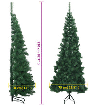 Künstlicher Eck-Weihnachtsbaum Grün 210 cm PVC