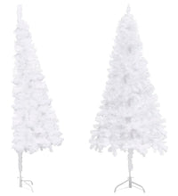 Künstlicher Eck-Weihnachtsbaum Weiß 150 cm PVC