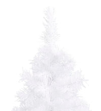 Künstlicher Eck-Weihnachtsbaum Weiß 150 cm PVC