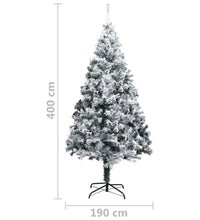 Künstlicher Weihnachtsbaum Beschneit Grün 400 cm PVC