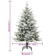 Künstlicher Weihnachtsbaum Beschneit Grün 120 cm PVC PE