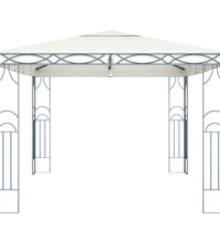 Pavillon mit LED-Lichterkette 400x300 cm Cremeweiß
