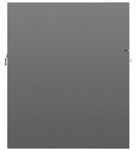 Waschbeckenunterschrank mit Einbaubecken Hochglanz-Grau