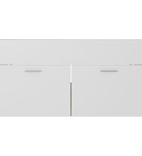 Waschbeckenunterschrank mit Einbaubecken Weiß und Sonoma-Eiche