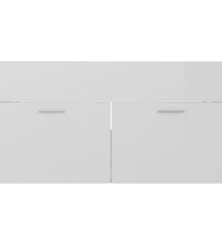 Waschbeckenunterschrank mit Einbaubecken Hochglanz-Weiß