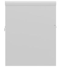 Waschbeckenunterschrank mit Einbaubecken Hochglanz-Weiß