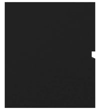 Waschbeckenunterschrank mit Einbaubecken Schwarz Holzwerkstoff