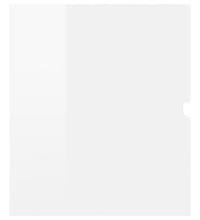 Waschbeckenunterschrank mit Einbaubecken Hochglanz-Weiß