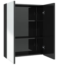 Bad-Spiegelschrank 60x15x75 cm MDF Glänzendes Schwarz