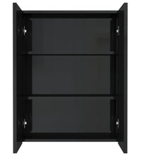 Bad-Spiegelschrank 60x15x75 cm MDF Glänzendes Schwarz