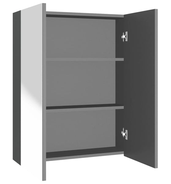 Bad-Spiegelschrank 60x15x75 cm MDF Anthrazit