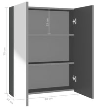 Bad-Spiegelschrank 60x15x75 cm MDF Anthrazit