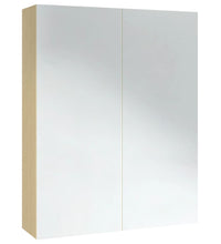 Bad-Spiegelschrank 60x15x75 cm MDF Weiß und Eiche-Optik