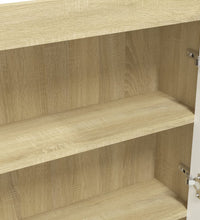 Spiegelschrank fürs Bad 80x15x60 cm MDF Weiß und Eiche-Optik