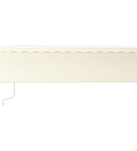 Markise Automatisch Einziehbar mit Volant 5x3 m Creme