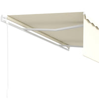 Markise Automatisch Einziehbar mit Volant 5x3 m Creme