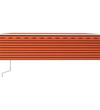 Markise Automatisch mit Rollo LED Windsensor 5x3m Orange Braun