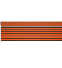 Markise Automatisch Einziehbar mit Volant 5x3 m Orange & Braun