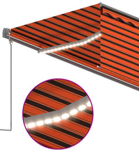Markise Automatisch mit Rollo LED Windsensor 5x3m Orange Braun