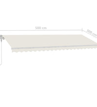 Standmarkise Automatisch 500x300 cm Creme