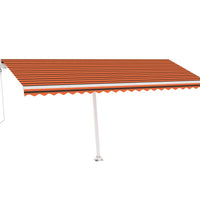 Markise Automatisch mit LED & Windsensor 500x300cm Orange Braun