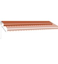 Markise Automatisch mit LED & Windsensor 500x300cm Orange Braun
