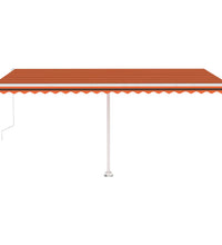 Markise Automatisch mit LED & Windsensor 500x300cm Orange Braun