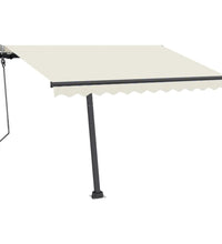 Standmarkise Manuell Einziehbar 300x250 cm Creme