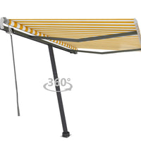 Standmarkise Manuell Einziehbar 300x250 cm Gelb/Weiß