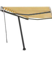 Standmarkise Manuell Einziehbar 300x250 cm Gelb/Weiß
