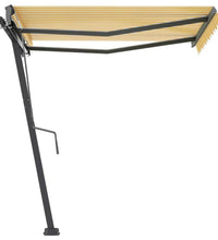 Standmarkise Manuell Einziehbar 300x250 cm Gelb/Weiß