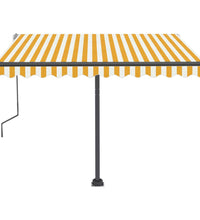 Standmarkise Manuell Einziehbar 300x250 cm Gelb/Weiß