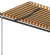 Standmarkise Manuell Einziehbar 300x250 cm Gelb/Weiß