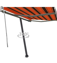 Standmarkise Manuell Einziehbar 300x250 cm Orange/Braun