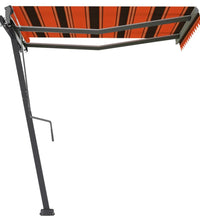 Standmarkise Manuell Einziehbar 300x250 cm Orange/Braun