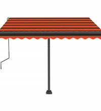 Standmarkise Manuell Einziehbar 300x250 cm Orange/Braun