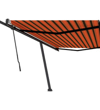 Standmarkise Manuell Einziehbar 500x300 cm Orange/Braun