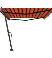 Standmarkise Manuell Einziehbar 500x300 cm Orange/Braun