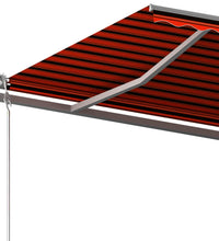 Standmarkise Manuell Einziehbar 500x300 cm Orange/Braun