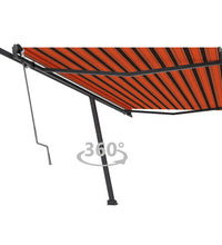 Standmarkise Automatisch 500x300 cm Orange & Braun