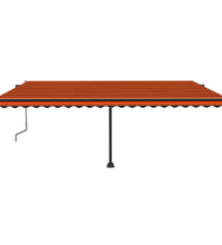 Standmarkise Automatisch 500x300 cm Orange & Braun