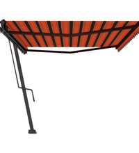 Standmarkise Automatisch 500x300 cm Orange & Braun