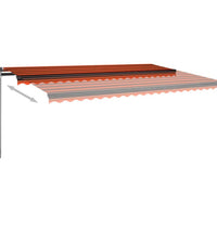 Standmarkise Automatisch 500x300 cm Orange & Braun